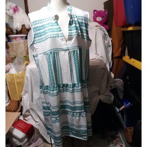 NWT COACIA SLVLSS VNECK TIERED PEASANT DRESS SZ 14